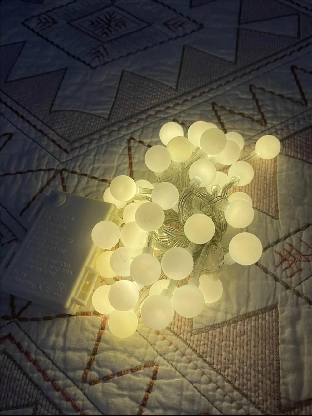 Warm White LED Ball String Lights for Home Party Decor